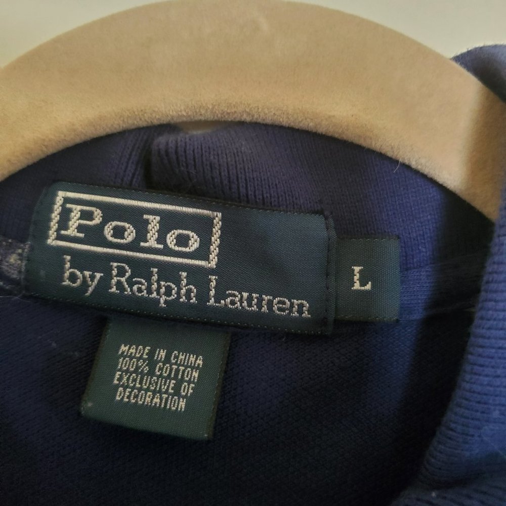 Never worn or washed (NWOT) Polo RALPH LAUREN Classic, custom fit, NAVY BLUE... - Picture 4 of 4